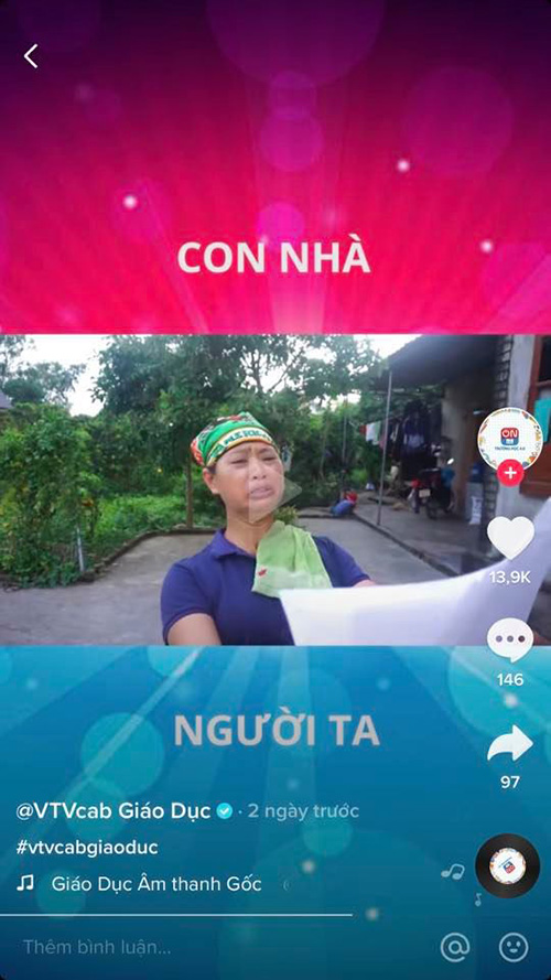 Tiktok của VTVCap đăng tin về NMT Vlog