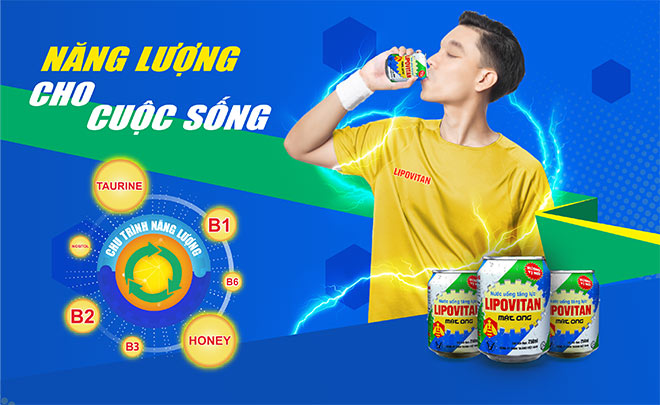 LIPOVITAN được người tiêu dùng ghi nhớ với câu slogan “Năng lượng cho cuộc sống”