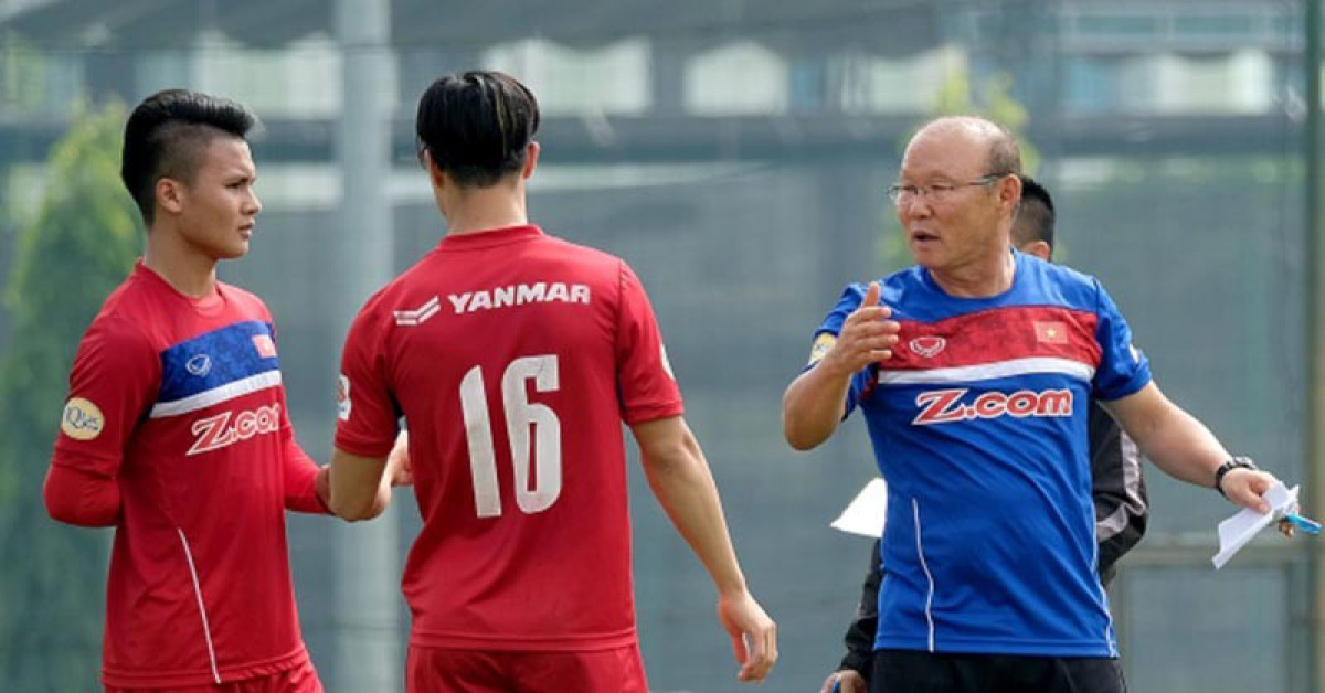 HLV Park Hang-seo vẫn tin vào Quang Hải, Công Phượng dù ông muốn lối chơi của đội tuyển Việt Nam có những thay đổi. Ảnh: XUÂN HUY