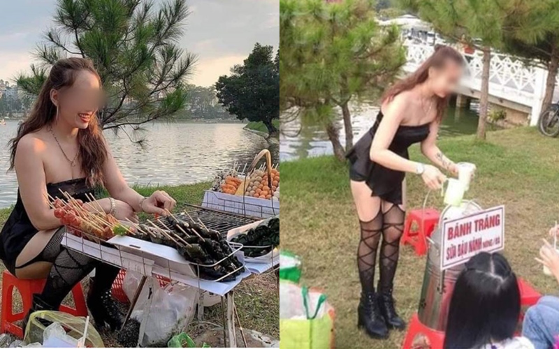 Ở Việt Nam, cách đây ít lâu cư dân mạng xôn xao về cô bán bánh tráng mặc "thời trang phang thời tiết".