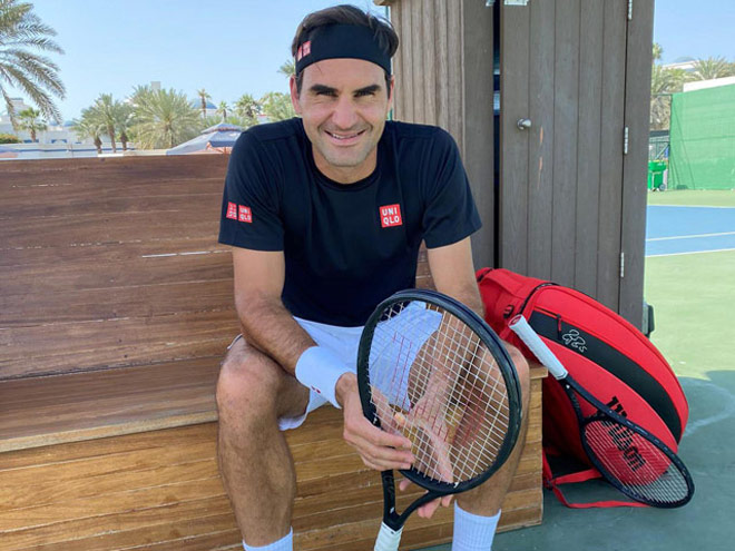 Federer đã có mặt tại Doha (Qatar) để tập luyện cho giải Qatar Open&nbsp;
