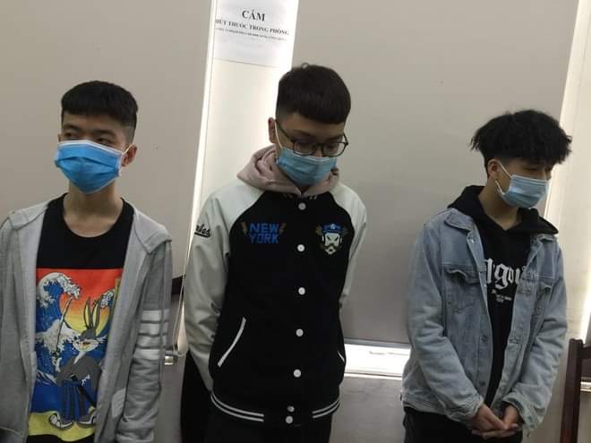 3 đối tượng bị triệu tập tại trụ sở công an