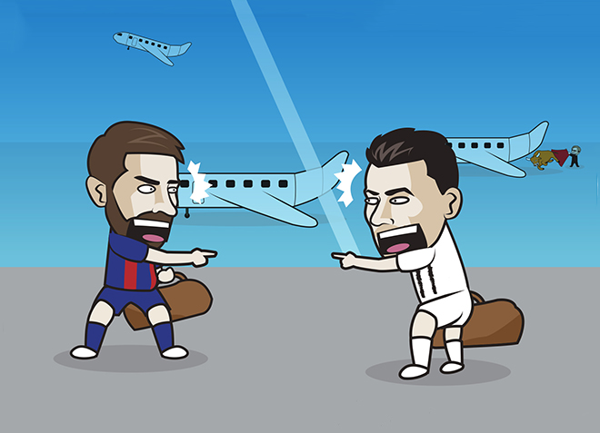 Messi xách vali theo chân Ronaldo rời khỏi cúp C1.