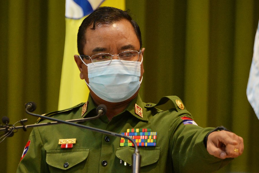 Zaw Min Tun – phát ngôn viên chính quyền quân sự Myanmar (ảnh: Reuters)