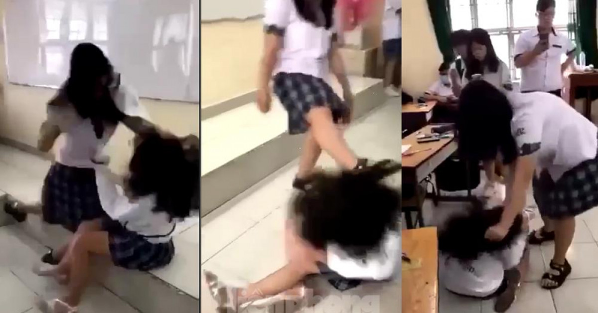 Giáo dục - du học - TPHCM: Sửng sốt với clip nữ sinh bị đánh tơi bời trong lớp học