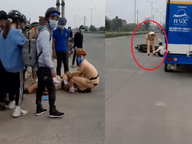 Media - Thanh niên "thông chốt" đâm thẳng vào CSGT, 1 chiến sĩ bị trọng thương