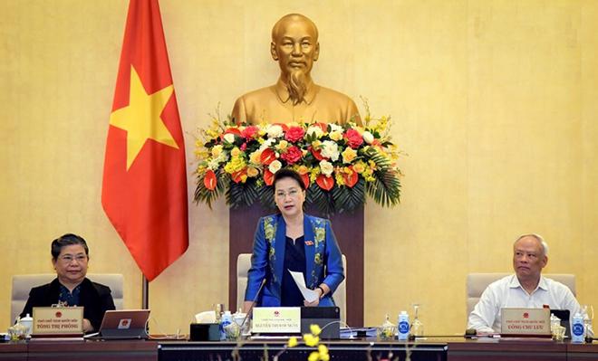 Chủ tịch Quốc hội Nguyễn Thị Kim Ngân phát biểu khai mạc phiên họp