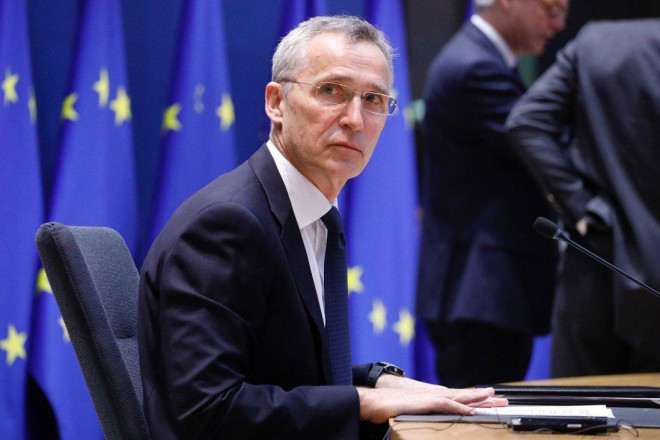 Tổng thư ký Tổ chức Hiệp ước Bắc Đại Tây Dương (NATO) Jens Stoltenberg kêu gọi Mỹ và Liên minh châu Âu (EU) hàn gắn liên minh để ngăn Trung Quốc "bắt nạt các nước trên thế giới". Ảnh: European Union