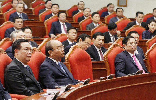 Các vị lãnh đạo Đảng và Nhà nước tại một Hội nghị Trung ương (Ảnh: VGP)