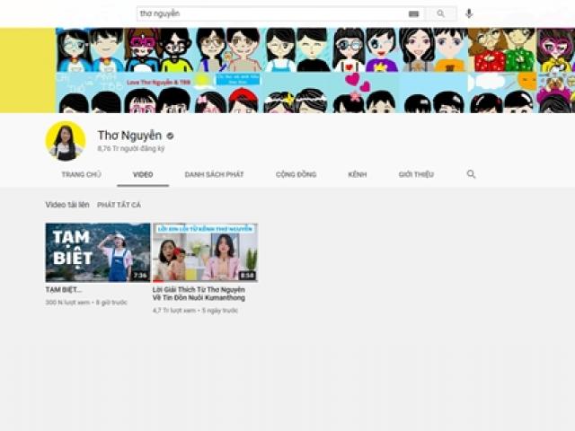 Tin tức trong ngày - Tin tức 24h qua: Toàn bộ video trên kênh Thơ Nguyễn đều đột ngột “biến mất” trên Youtube