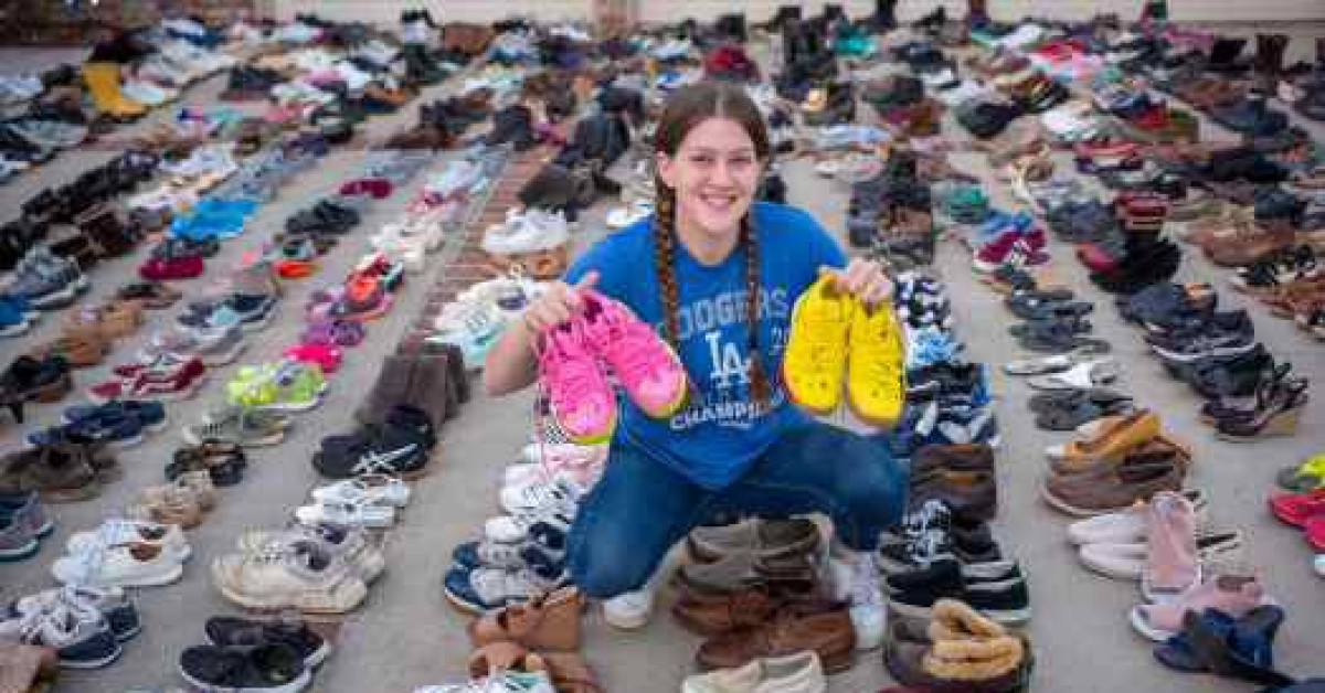 Bạn trẻ - Cuộc sống - Cô bé tuổi teen thu gom hàng chục ngàn đôi giày tặng người vô gia cư