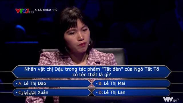 "Chị Dậu tên thật là gì?" - câu hỏi trong Ai Là Triệu Phú khiến người chơi "đứng hình mất 5s" - 2