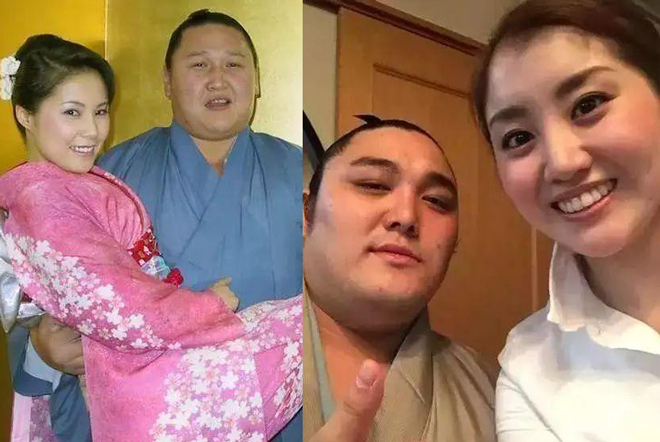 Đô vật Nhật Bản dù quá béo nhưng vẫn cưới được vợ đẹp