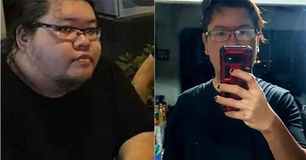 Ảnh trước và sau khi giảm cân của Riz. Ảnh: Riz Fox.
