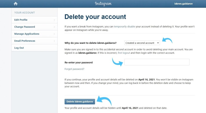 Hướng dẫn chi tiết xóa nhanh tài khoản Instagram - 4
