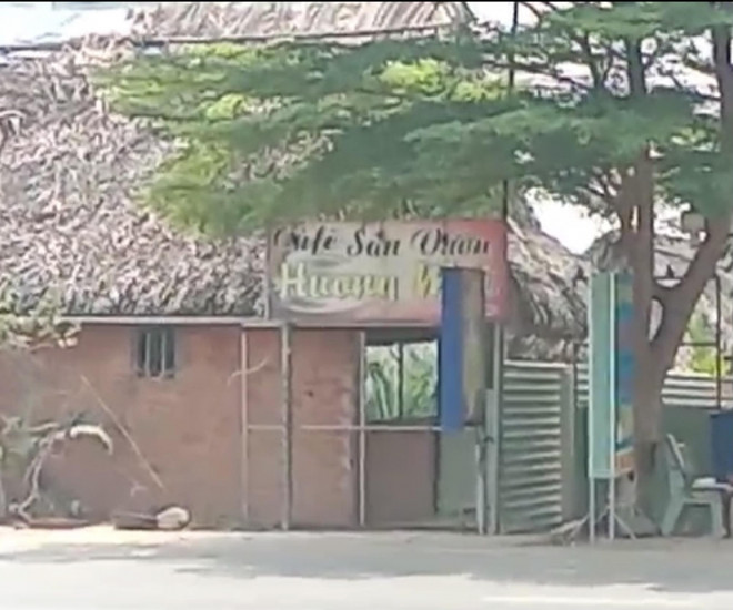 Quán cà phê Hương Mai nơi xảy ra án mạng.