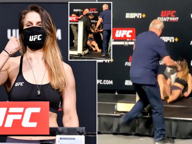 Thể thao - Sao nữ UFC 2 lần ngất xỉu khi lên bàn cân, hụt đấu "Gấu trúc hung hãn"