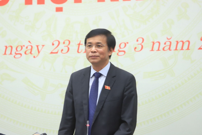 Tổng Thư ký Quốc hội Nguyễn Hạnh Phúc chủ trì buổi họp báo