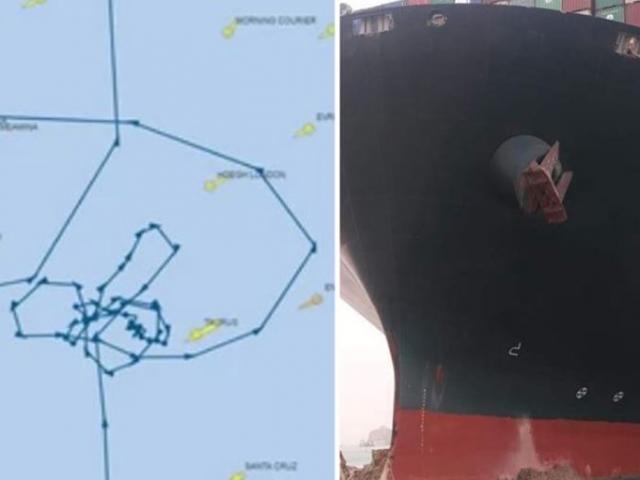 Thế giới - Tàu hàng dài 400m "vẽ hình bậy" rồi chắn ngang kênh đào Suez khiến trăm tàu khác bị kẹt