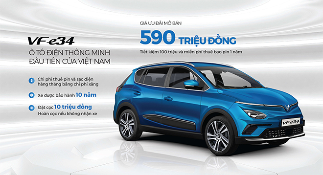 Thông số chi tiết ô tô thuần điện &#34;made in Vietnam&#34; VinFast VFe34 - 1