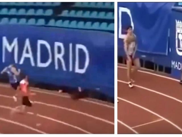 Thể thao - Hãi hùng vận động viên tiếp đất trong tư thế nằm sấp rồi rơi vào “hố đen”