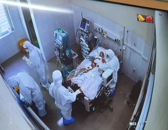 Bệnh nhân 1536 mắc Covid-19 được điều trị tại Bệnh viện Phổi Đà Nẵng - Ảnh: Bệnh viện cung cấp