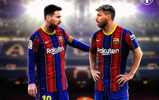 Messi, Aguero, Barca: Xem ảnh của Messi và Aguero cùng với màu áo của Barca, hãy cảm nhận sự đẳng cấp và tài năng của hai siêu sao này khiến các fan bóng đá phải ngưỡng mộ.