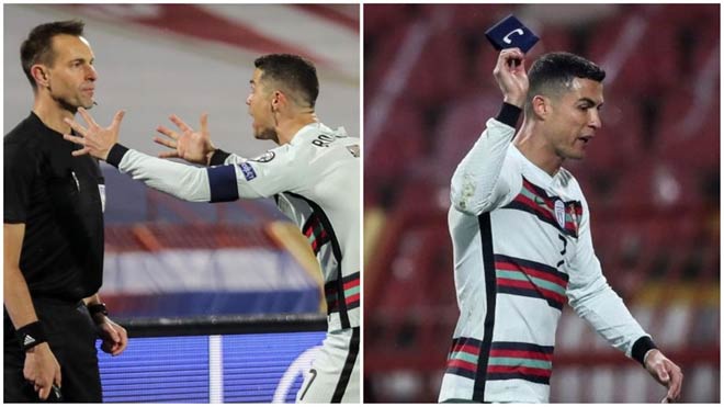 Ronaldo bực tức vì bị trọng tài chính Danny Makkelie tước đi bàn thắng cuối trận&nbsp;