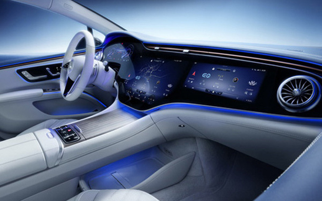 Nội thất Mercedes-Benz EQS gây choáng ngợp với màn hình cảm ứng phủ kín táp lô - 7