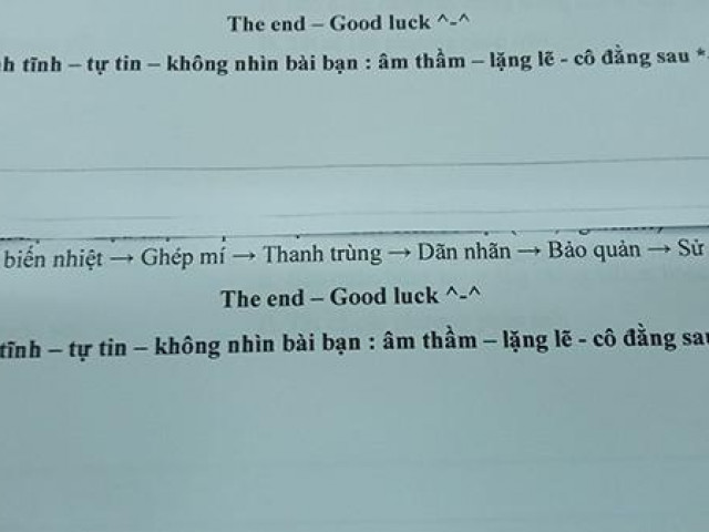 Giáo dục - du học - Đọc lời nhắn nhủ của giáo viên trên tờ đề kiểm tra, teen giật mình quay lại nhìn phía sau