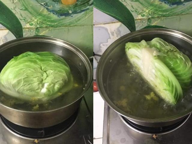 Bạn trẻ - Cuộc sống - Dặn chồng luộc bắp cải, vợ đứng hình khi thấy tác phẩm