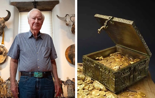 Triệu phú Forrest Fenn và chiếc rương chứa đầy vàng.