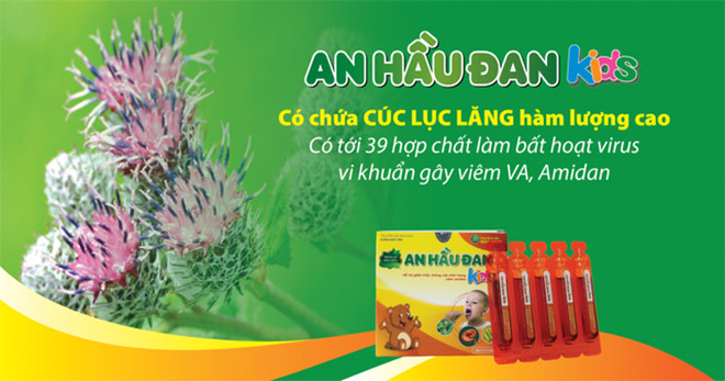 &nbsp;An Hầu Đan Kids – sự kết hợp hoàn hảo của 4 nhóm thảo dược đứng đầu là cúc lục lăng