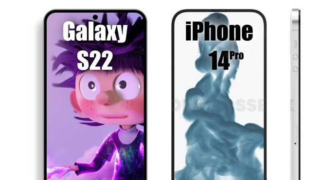 Galaxy S22 và iPhone 14 Pro sẽ có thiết kế giống nhau?