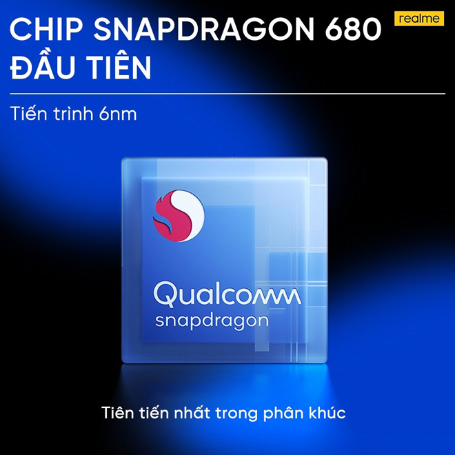 Chip xử lý Snapdragon 680 mới nhất được Qualcomm xây dựng trên quy trình công nghệ 6nm, giúp điện thoại “cân” được những tác vụ nặng.