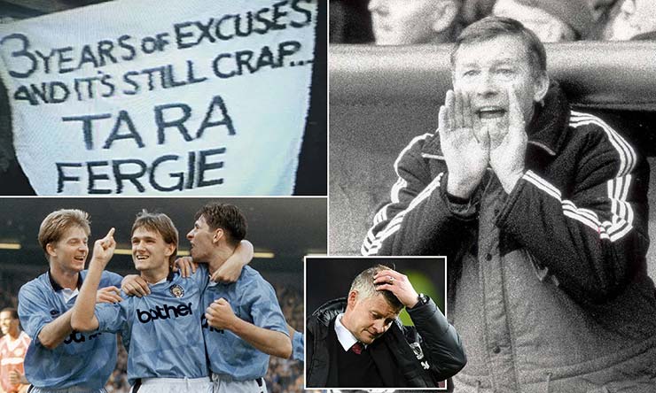 "3 năm đủ mọi lý do và vẫn như.. tạm biệt Fergie" - Man City đánh bại MU 5-1 tháng 9/1989. Ferguson được trao cho những cơ hội làm lại mà Solskjaer không có được