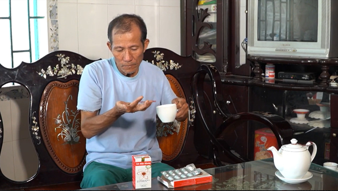 Bác Đoàn Thế Dậu (Định Quán, Đồng Nai) sử dụng sản phẩm chứa Go-Less mỗi ngày