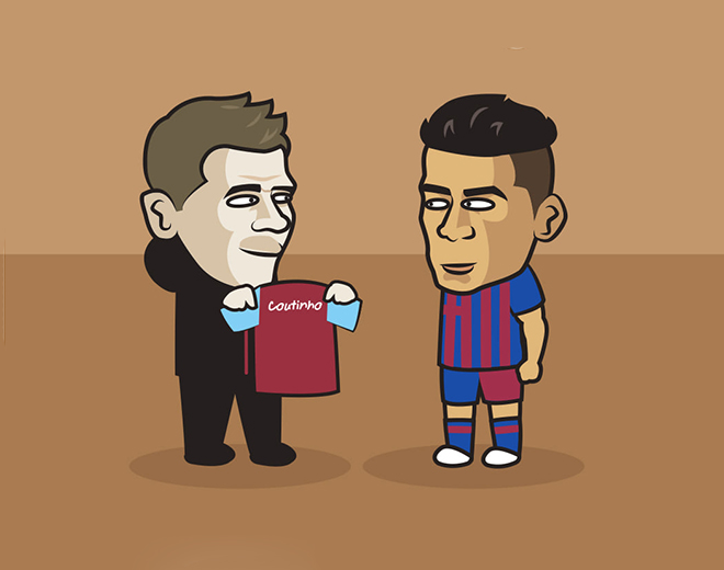 Aston Villa đang muốn mượn "bom tấn" Coutinho của Barca.