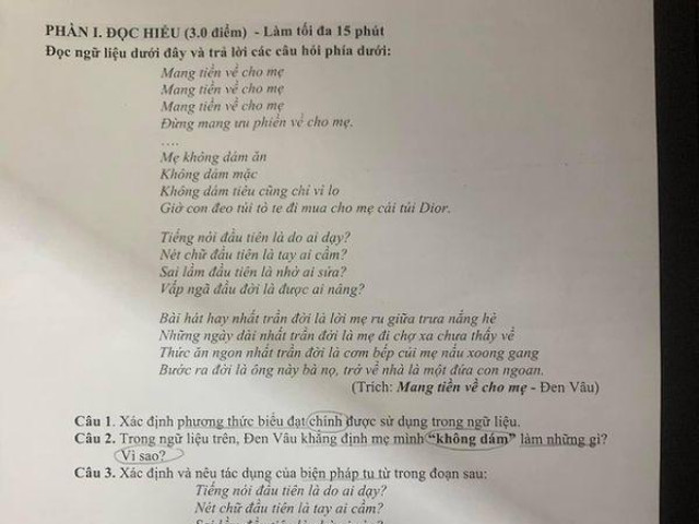 Giáo dục - du học - Bài rap "Mang tiền về cho mẹ" vào thẳng đề thi Văn 12, học trò hứng thú vì thầy cô "bắt trend"