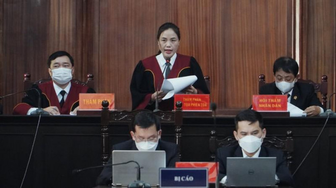 Chủ toạ phiên xử thẩm phán Nguyễn Thị Hà. Ảnh: M.TÂM