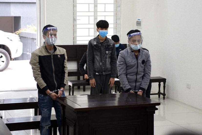 Các bị cáo tại phiên xét xử