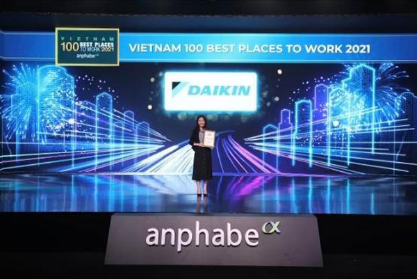 Năm thứ 6 liên tiếp, Daikin được bình chọn là một trong số 100 Nơi Làm Việc tốt Nhất Việt Nam 2021