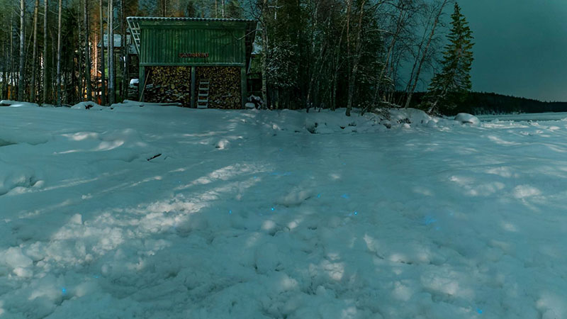 Tuyết phát quang màu xanh kỳ lạ ở Bắc Cực, cảnh tượng có 1-0-2 - 3