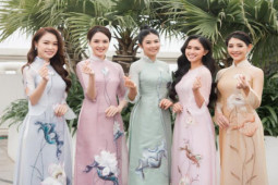 Đời sống Showbiz - Ngọc Hân cùng dàn Á hậu mặc áo dài mỏng tang trong ngày đông lạnh