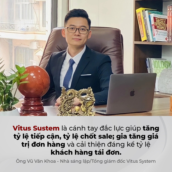 Ông Vũ Văn Khoa - Tổng giám đốc/Nhà sáng lập Vitus System chỉ ra công năng thiết thực của phần mềm này