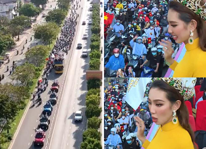 Hoa hậu Thùy Tiên diễu hành với dàn siêu xe nhưng nhân vật này lại chiếm spotlight - 1