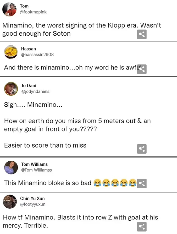 Người hâm mộ Liverpool chỉ trích thậm tệ ngôi sao Nhật Bản