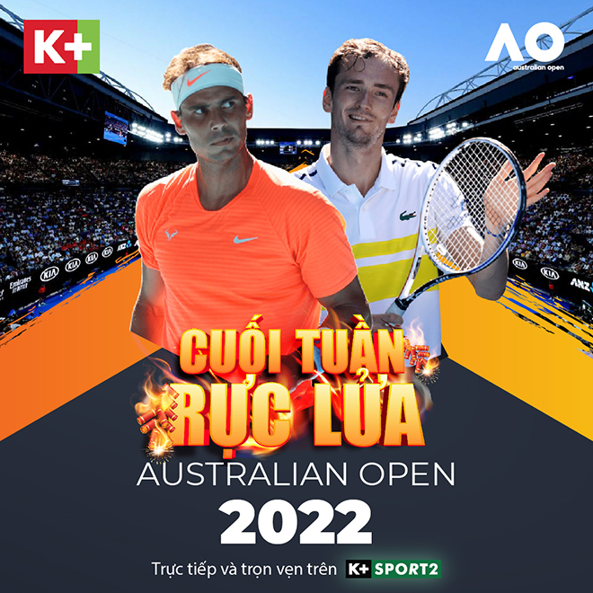 Truyền hình K+ đang là đơn vị độc quyền phát sóng Australian Open tại Việt Nam