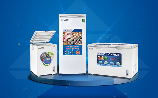 Với mức giá từ 3-7 triệu đồng, tủ đông Hoà Phát có tới 30 mẫu đủ mọi kiểu dáng, kích cỡ, gia chủ "gu" gì, Hoà Phát chiều nấy