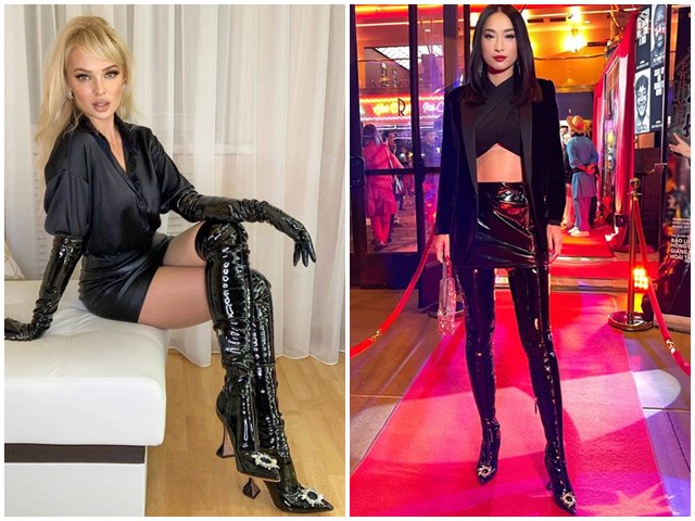 Đời sống Showbiz - Quỳnh Thy đụng hàng đôi boots 45 triệu đang "làm mưa làm gió" làng thời trang